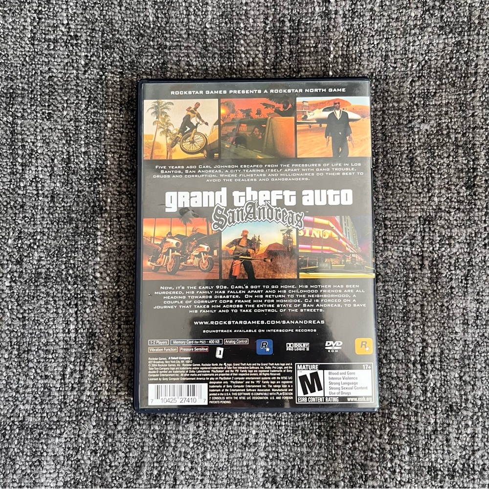 Grand Theft Auto San Andreas Sony Playstation 2 PS2‎ Game - Picture 2 of 3